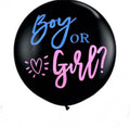 Gender Reveal Black Balloon