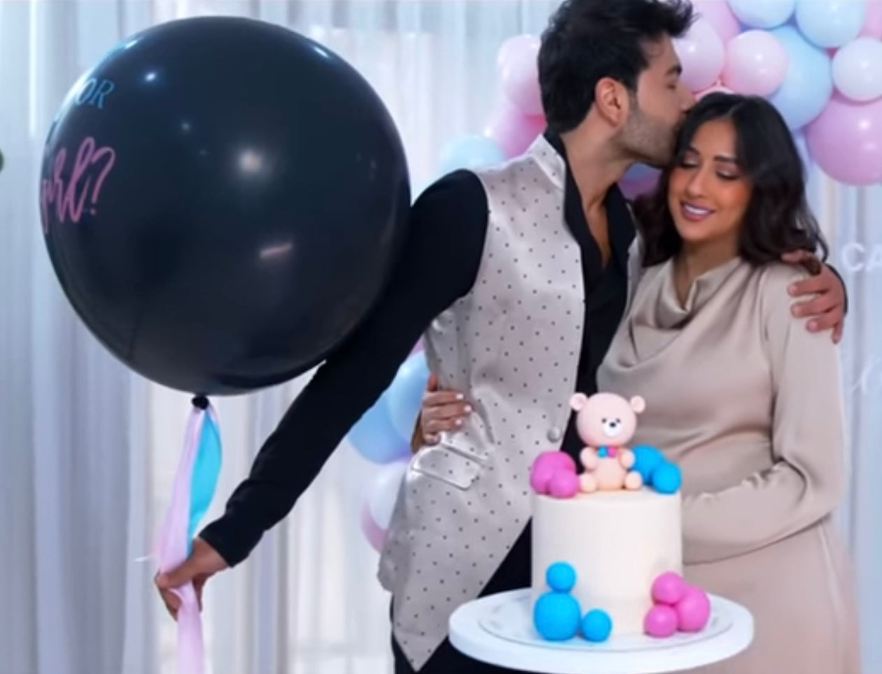 Gender Reveal Black Balloon